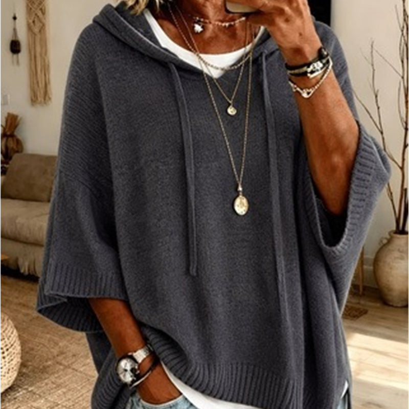 Madison Drawstring Hooded Knit Sweater