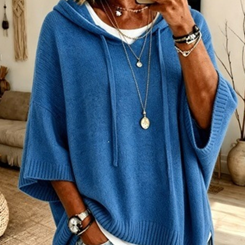 Madison Drawstring Hooded Knit Sweater
