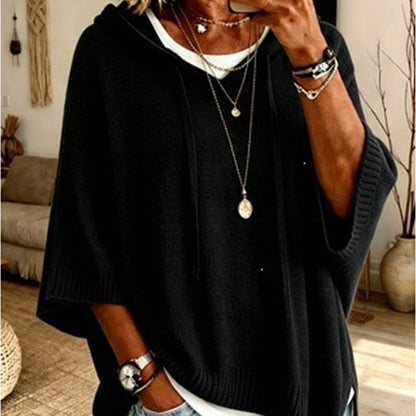 Madison Drawstring Hooded Knit Sweater
