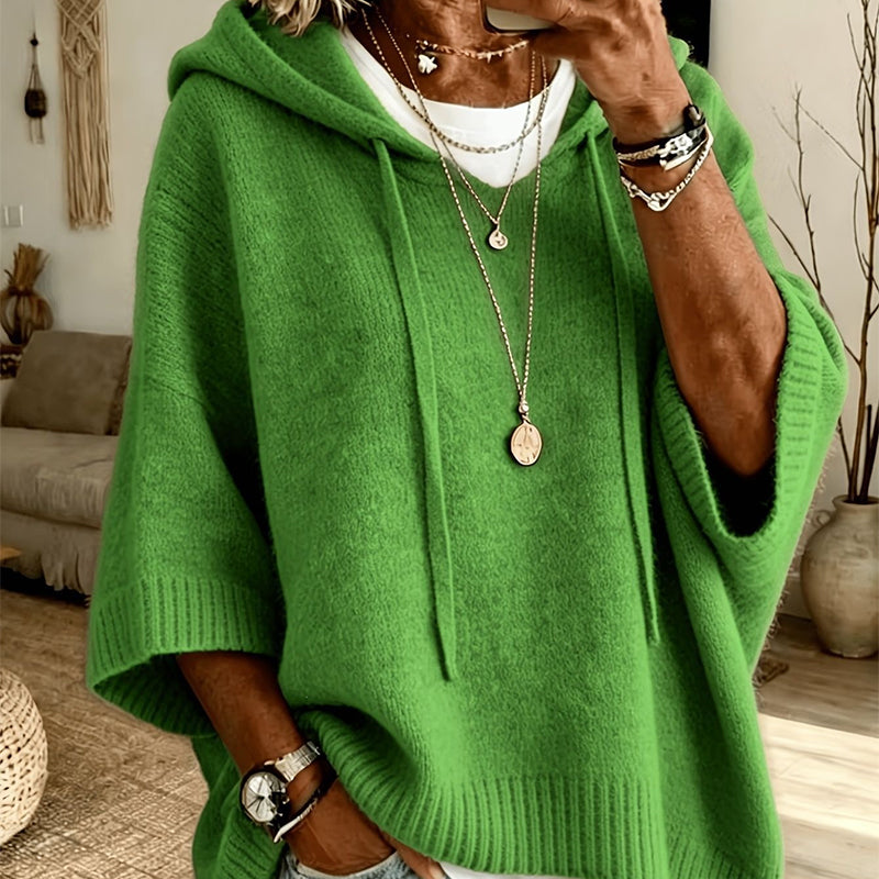 Madison Drawstring Hooded Knit Sweater
